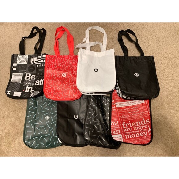 Lululemon tote bag lot of 8 small various colors - Picture 1 of 4
